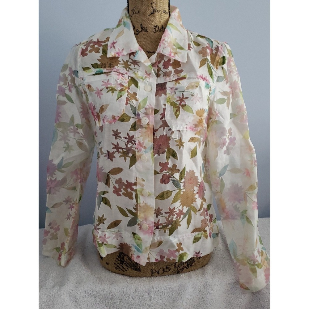 Bamboo Traders Womans Blouse Size Medium Petite